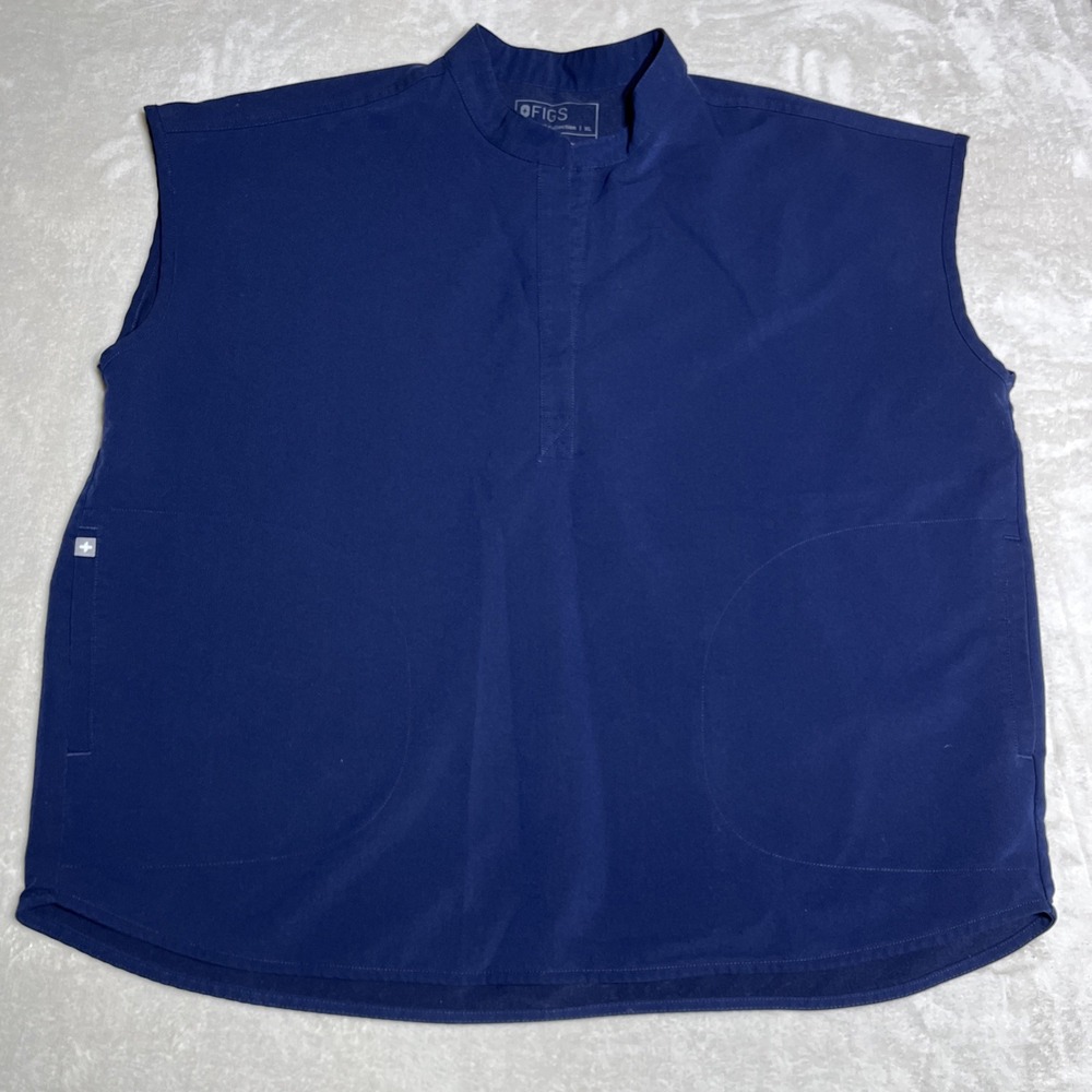 FIGS Women's Blue XL Technical Rafaela Sleeveless Scrub Top Surgery Nurse EUC